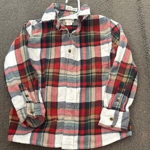 Plaid Button-Up Shirt